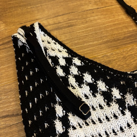 Billy J Easy Street Crochet Maxi Dress – Black Plaid (M/L) - Picture 5 of 7